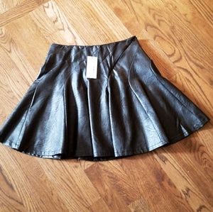 Leather Aline skirt